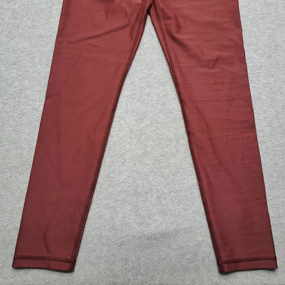 Offline by Aerie Women's Legging M 7/8 Burgundy High Rise Short Inseam - Picture 3 of 9